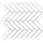 44STM036 Ariston Polished Herringbone Polished Marble Mosaics SQUAREFOOT FLOORING - MISSISSAUGA - TORONTO - BRAMPTON