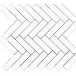 44STM036 Ariston Polished Herringbone Polished Marble Mosaics SQUAREFOOT FLOORING - MISSISSAUGA - TORONTO - BRAMPTON