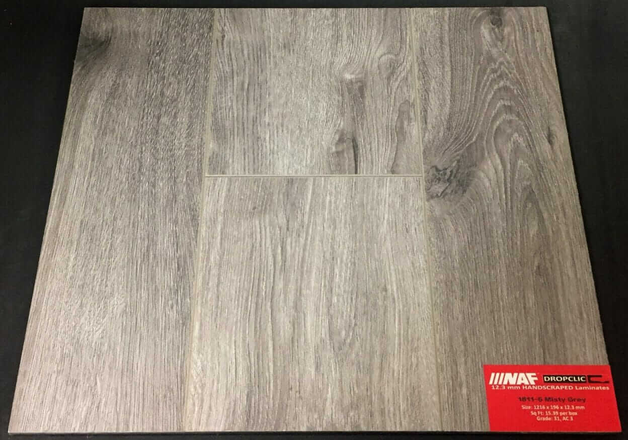 Misty Grey 12.3mm NAF Handscraped Laminate Flooring